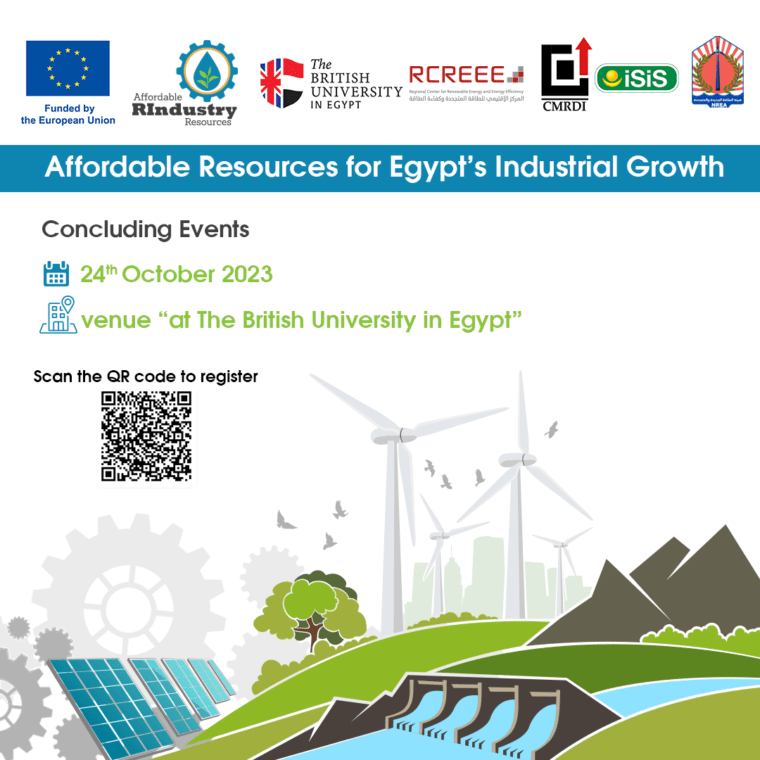 Agenda – Affordable Resources for Egypt’s Industrial Growth (RIndustry) Events